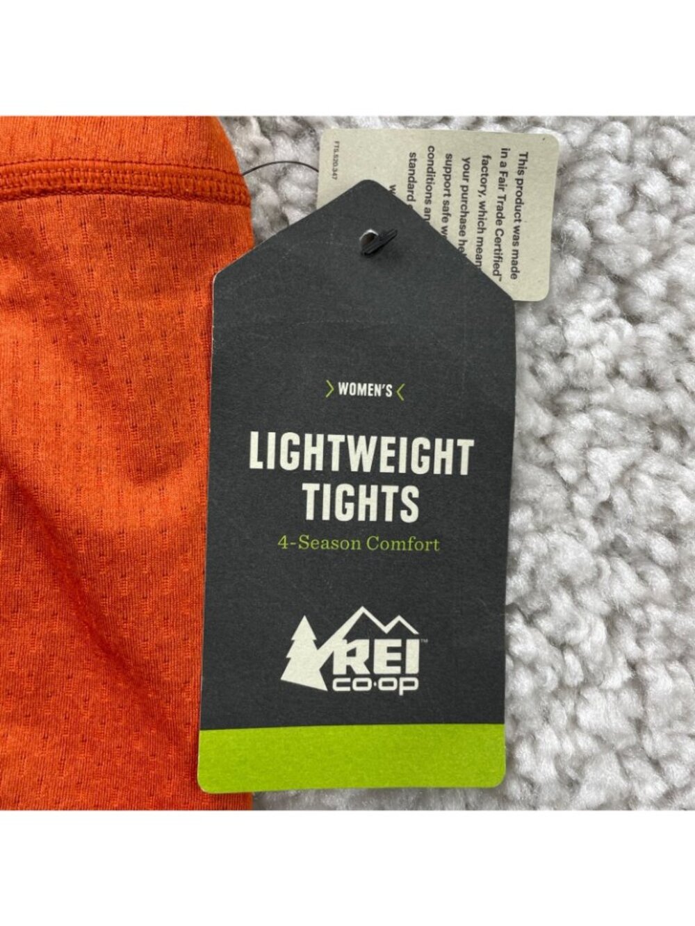 REI Co-op Lightweight Base Layer Tight Leggings Copper Clay Orange Womens Small - Picture 5 of 7